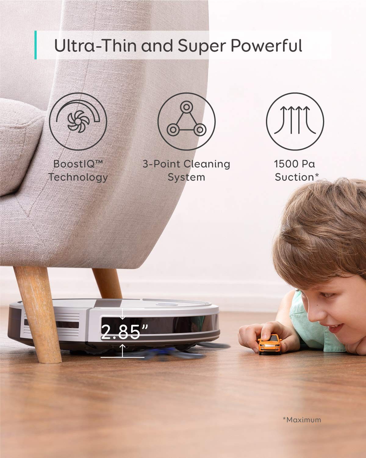 eufy Robot Vacuum Omni S1 Pro, HydroJet System with Roller Mop, Robot Vacuum and Mop Combo, Eco-Clean Ozone, Incrediable Suction, Obstacle Avoidance, Auto Mop Washing & Drying, Self-Emptying