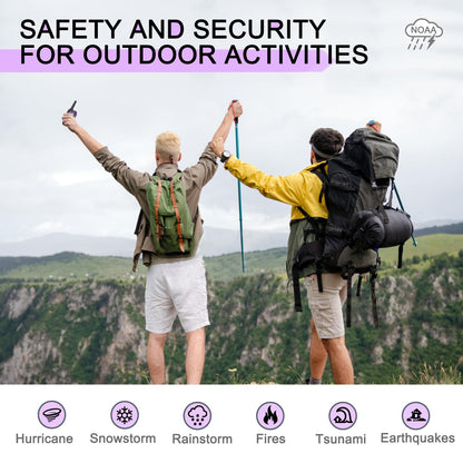 Walkie Talkies Long Range for Adult, MT10 Rechargeable Walkie Talkies FRS Two Way Radio, NOAA, 1200mAh Li-ion Battery USB-C Cable, LED Flashlight, VOX Walkie Talkie for Hiking Camping 2Pack