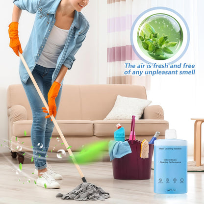 Floor Cleaning Solution Compatible With Roborock Robot Vacuum And Mop Cleaner， Deep Cleans For Multiple Hard Floors, for Robot & Wet Dry Vacuums Mopping Floor Cleaners Solution , 33.8 Fl. OZ(1 Bottle)