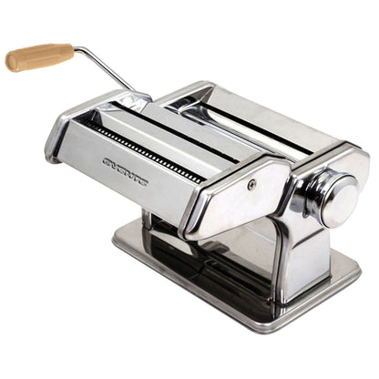 OVENTE Pasta Maker Machine with 7 Adjustable Thickness Settings, Rollers and Cutter, Classic Stainless Steel Manual Noodle Maker for Spaghetti, Fettuccini, Lasagna or Dumpling Skin, Silver PA515S