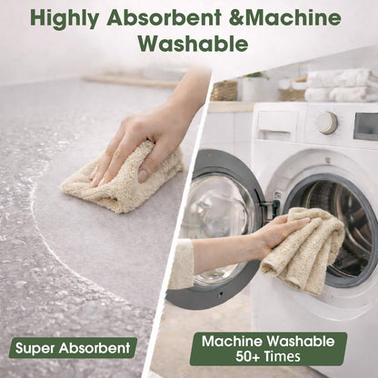 CHAUNCEY HOME Microfiber Cleaning Cloth Roll - 100 Pack Tear Away Microfiber Paper Towels, Reusable, Washable, Scratch-Free, Kitchen Towels for Car, Home, Kitchen, Glass, Dishes(Desert Gold)