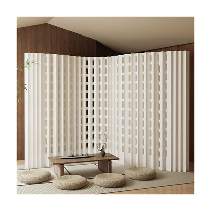 uhyOHF Portable Folding - 78"x17"x63" Temporary Room Divider for Offices & Studios - Lightweight Paper Partition for Enhanced Privacy and Space Management,Blanc-157x17x63in