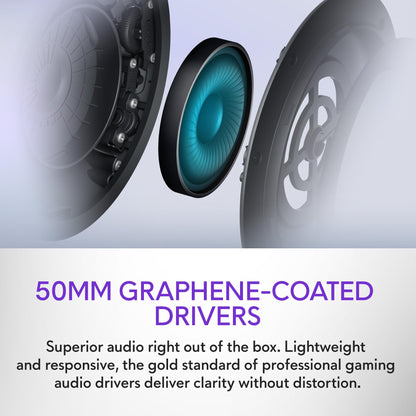 Alienware Pro Wireless Gaming Headset - Wired/Wireless, Bluetooth 5.3, 15 Minute Fast Charging, Audio Output 20 Hz, Battery Talk Time (ANC on) Up to 24 Hrs (Bluetooth), Dark Side of The Moon