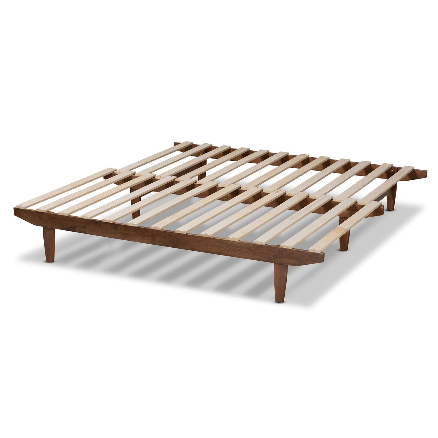 Baxton Studio Bed Frames, Twin/King, Walnut