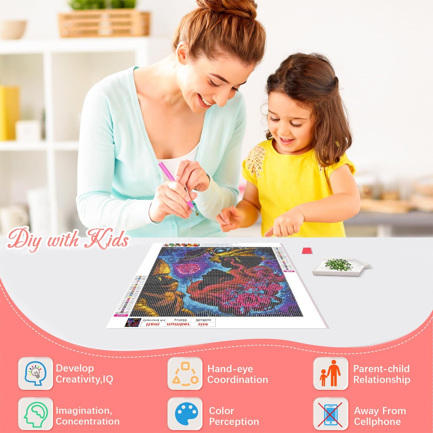 KEYRANKE 12 Pack Princess Diamond Painting Kits for Adults 5D DIY Diamond Art Kit Paint with Round Full Drill Diamonds for Beginners Gem Paintings Art for Home Wall Decor Gifts (12X12 Inch)