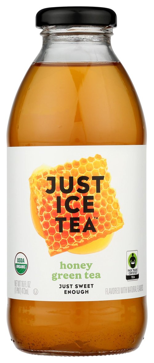 Just Ice Tea, Tea Green Honey Organic, 16 Fl Oz