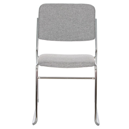 OEF Furnishings OEF8652/2 Commercial-Grade Fabric Padded Stack Chair (Classic Gray, 2-Pack)