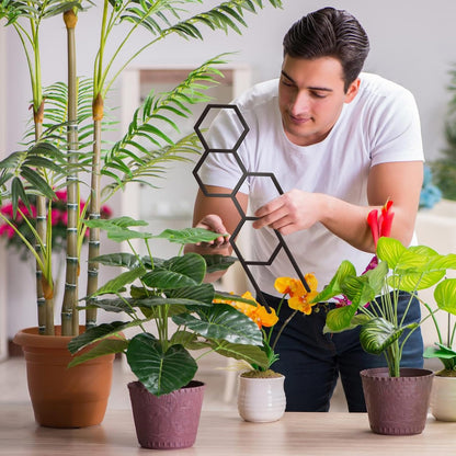 KOYILTD 4 1) Pcs Trellises for Climbing Plants Indoor Metal Climbing Plant Support Metal Plant Trellis for Pots Garden