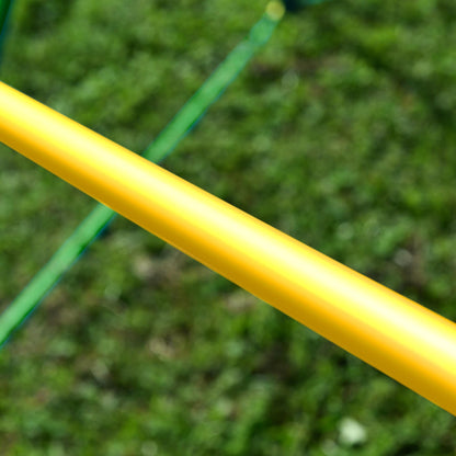 13ft Large Kids Climbing Dome Geometric Jungle Gym Play Structure with 1000 LB Capacity Green & Yellow Outdoor Play Equipment for Backyard Weather-Resistant Steel Frame