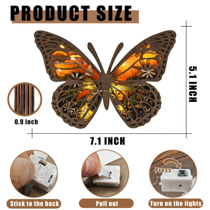 Laozai Wooden Forest Animals Butterfly Decor Cabin Rustic Decor Wall Decor for Bedroom Living Room Table Decorative