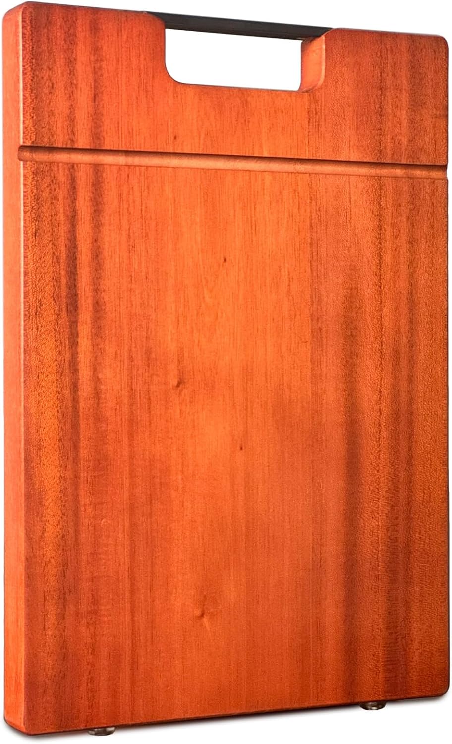 LUBAN Mahogany Wood Cutting Board, Thickened & Large with Handle, Premium Sustainable Wooden Chopping Board (14x9.5x1.1