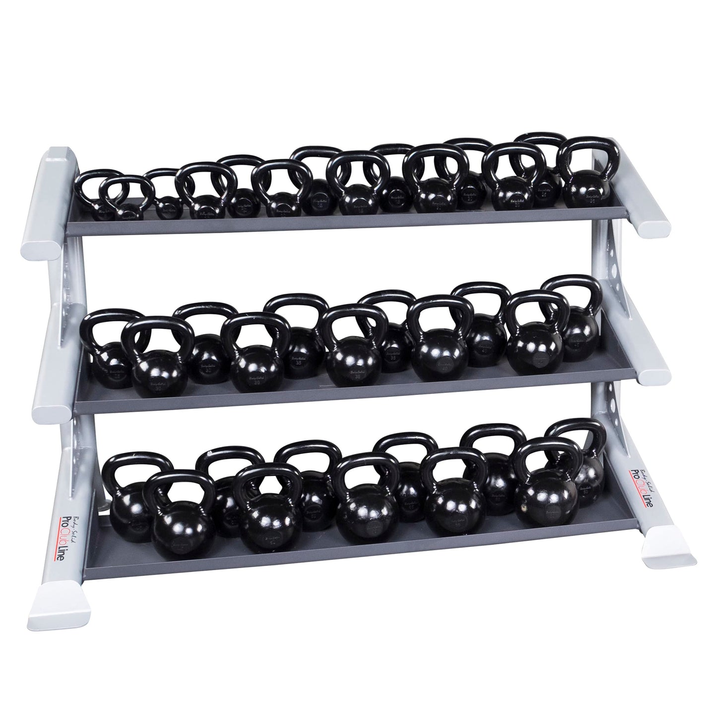 Body-Solid (SDKR1000KB) Pro ClubLine Storage Rack for Dumbbells, Kettlebells and Medicine Balls, Commercial and Home Gym Weight Rack