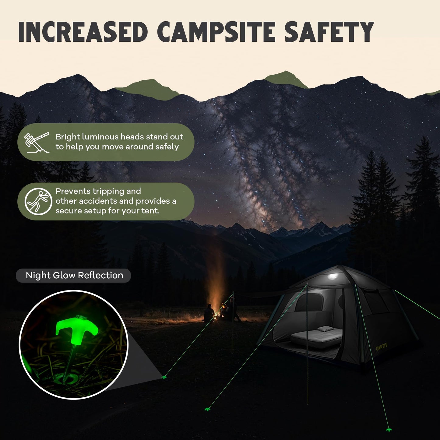 Oaktiv Inflatable Tents for Camping - CloudCamp Glamping Tent for 6 People Waterproof Oxford Fabric(210D), Quick Setup Air Tent with Manual & Battery Pump, UV Protection, 4-Season Inflatable Tent