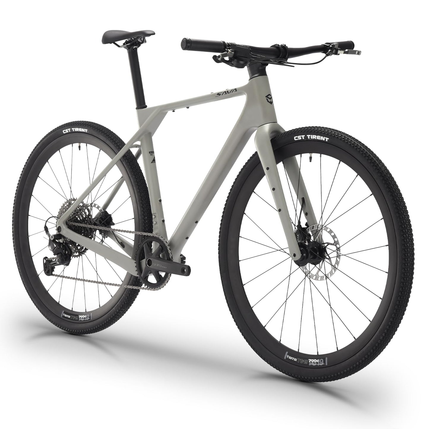SAVADECK Carbon Gravel Bike - T800 Carbon Frame & Fork | Shimano U6000 11-Speed Groupset | Hydraulic Disc Brakes | 700CX40mm All-Terrain Tires | Men & Women Road/Off-Road Bicycle (Gray, 55cm)