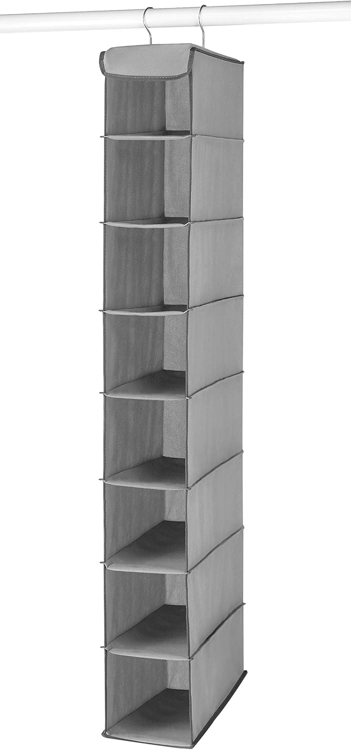 8 Closet Whitmor Hanging Shoe Shelves - Section - Organizer - Grey