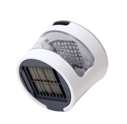Garlic Perfection Press, Crusher, Mincer, and Storage Container - Easy to Clean - Stainless Steel Blades - White