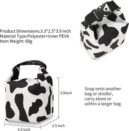 MOV COMPRA Insulated Snack Bag- Women Reusable Sandwich & Snack Bags, Leakproof Food Storage Small Lunch Bag