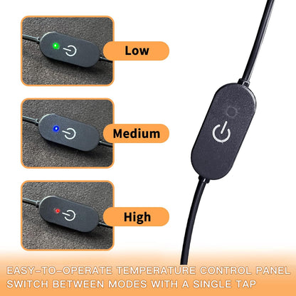 MAXCOM 3 Settings Foldable Heated Seat Cushion for HIPS, Heating Chair Pad, Temperature with USB Port, Light & Portable