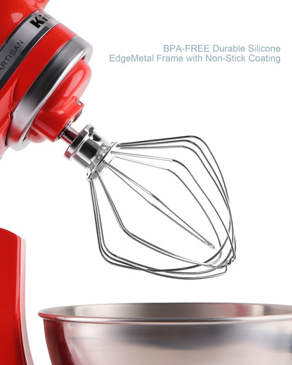 Stainless Steel K45WW Wire Whip, Attachments Fits for KitchenAid 4.5 5 Quart Tilt-Head Stand Mixer, Egg Stirrer, Cream Beater, Cakes Mayonnaise Whisk Kitchen aid Accessories