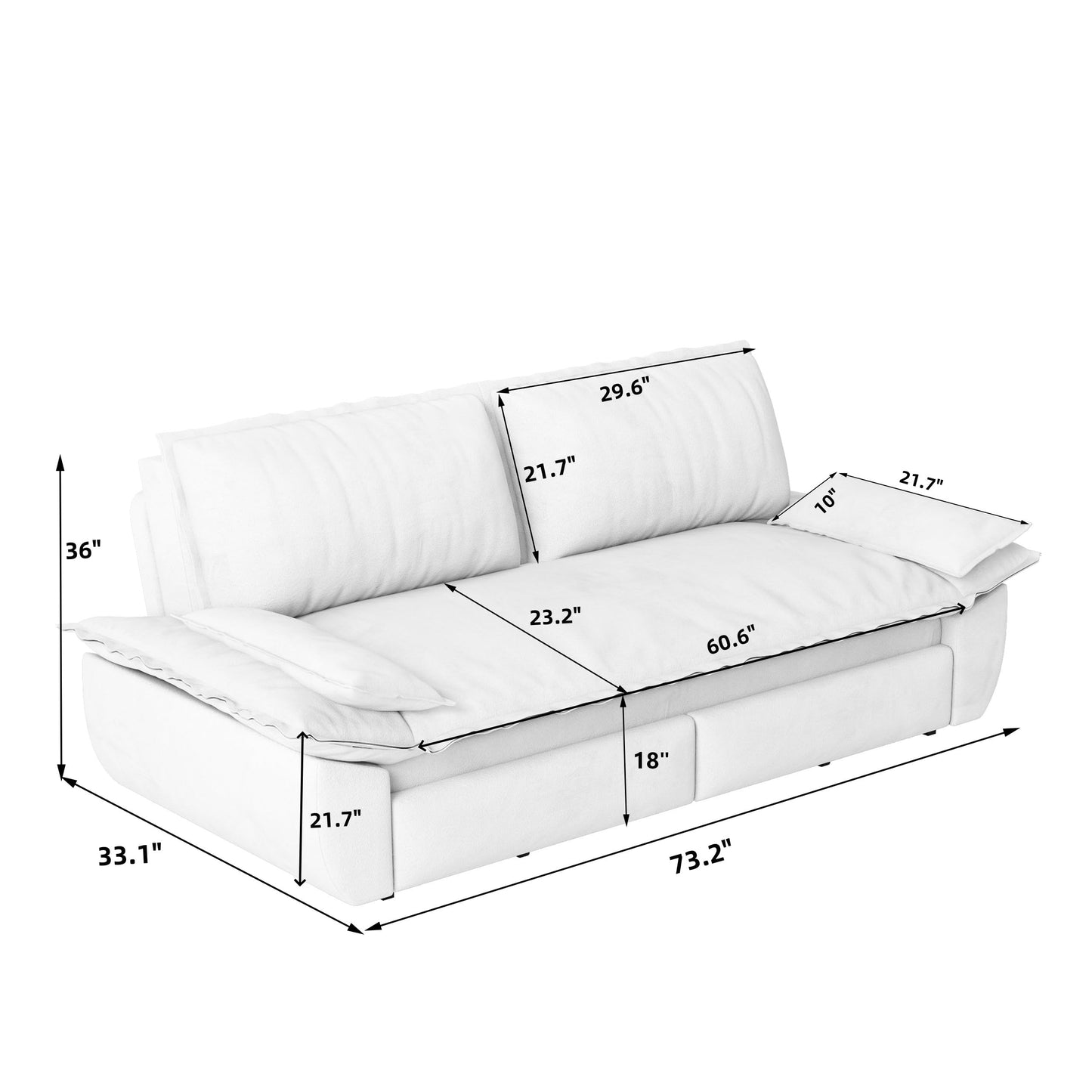 Trygoal Queen Sofa Bed, 3-in-1 Convertible Pull Out Couch, Velvet Couch with Pull Out Bed, Couch that Turns into Bed, Sleeper Sofa Bed for Living Room, Apartment, Small Space, Blue