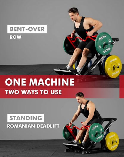 Mikolo Linear Row Machine, Rowing Machine for Home with Plate-Loaded Smith Row, Linear Bearing Back Workout Equipment for Home Gym(SR06 Pro)