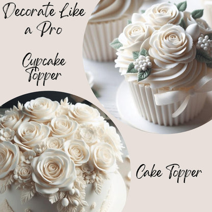 Confect White Gum Paste for Cake Decorating | Chef-Grade Sugar Paste for Making Elegant Roses, Flowers, Ruffles & Leaves | Perfect for Christmas Cakes & Fondant Decorations | Vegan, Gluten-Free, Nut-Free, Palm Oil-Free- 8.8 Oz