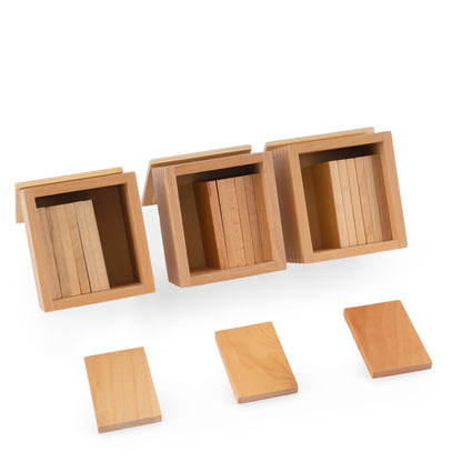 Advanced Montessori Sensorial Materials Set 1 with Pink Tower & Brown Stairs, Premium Solid Beechwood, 14 Sensory Toys for Kids , Preschool Homeschool Classroom Supplies(Sensorial Series Kit 1)