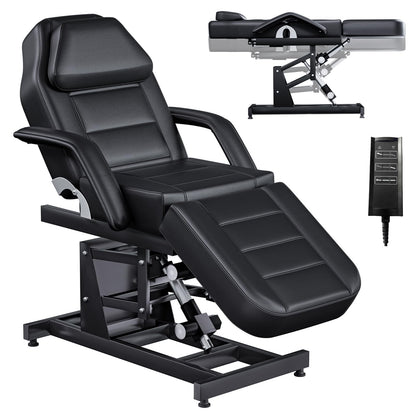 kaiwrxin Fully Electric Massage Table with Lift, 1500lbs Capacity - Professional Adjustable Facial Bed for Estheticians, Spa & Waxing, Heavy-Duty 550lbs Capacity 2r1 (Black - Fully)