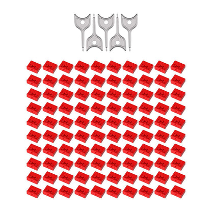 100PCS USB-A Port Blockers with 5 Keys-Removable Type-A Data Protection - Dust & Moisture Resistant Shield for Laptops, PCs, Gaming Devices & Tamper Protection（Red）