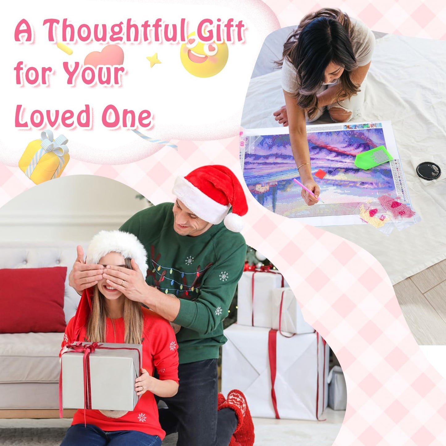 IPISSOI The Lovely Hippopotamus Funny Diamond Painting Kit for Adult DIY Full Drill Diamond Art Hippopotamus 5D Diamond Dots Kits Painting Crafts for Home Decor 12x16 inch