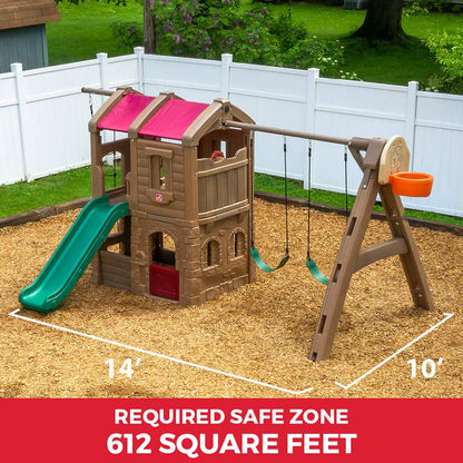 Step2 Naturally Playful Adventure Lodge Swing Set and Play Center