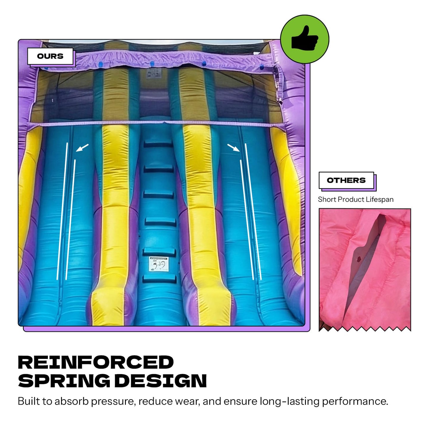 POP JUMP 16ft Tall Ice Pop Inflatable Water Slide Dual Lane with Pool- 24ft Long, 100% PVC Vinyl, Commercial Reinforced, Backyard Summer Wet/Dry Fun, Front Entry Easy Supervision, Includes Blower