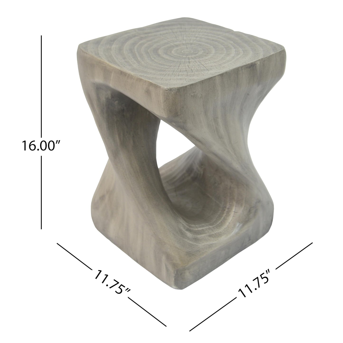 Merax Twist Shape MGO Accent Side Table Set, Unique Modern End Table with Wide Pedestal & Tabletop, Small Drink Tables for Living Room, Bedroom Night Stand Bedside Table, No Assembly Required, Grey