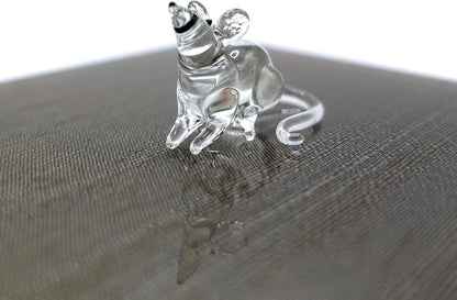 Mouse Micro Tiny Figurines - Hand Blown Glass Art Animals Collectible Gift Home Décor