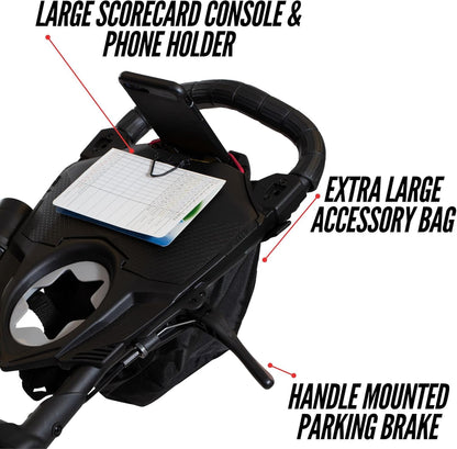 Bag Boy Limited Edition Nitron Golf Push Cart, Gray/Black USA