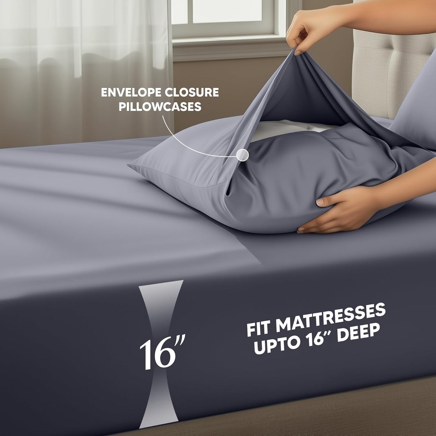 Utopia Bedding California King Sheet Set - Soft, Breathable Microfiber, 4-Piece in Grey | Oeko-Tex Certified