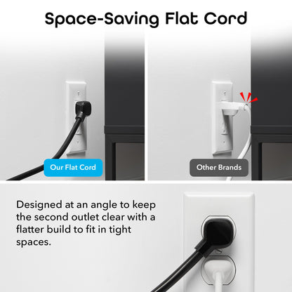 Geeni Smart Plug Power Strip, 6 Outlets and 2 USB Ports, 6 ft. Cord, Surge Protector with Voice Control, WiFi Control, Compatible with Alexa & Google Home, No Hub Required, Black