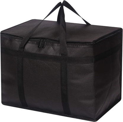 DIOMMELL XL Insulated Reusable Grocery Bags, Heavy Duty Cooler Totes with Zipper for Hot or Cold Food Delivery