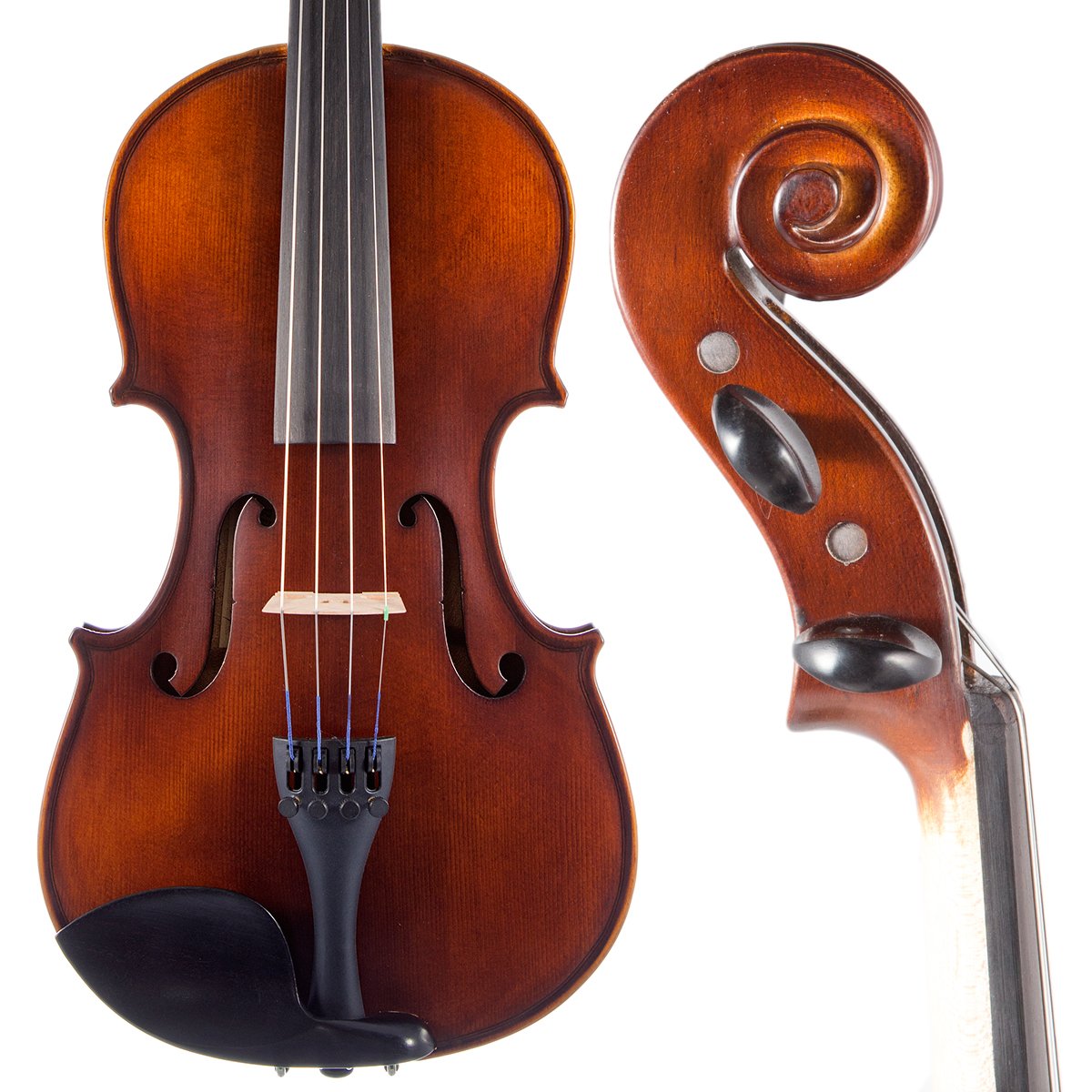 Bunnel Pupil Violin Outfit 1/10 Size Clearance By Kennedy Violins - Carrying Case and Accessories Included - Solid Maple Wood and Ebony Fittings RB300