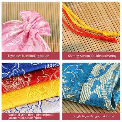 Snadulor,Kit bags,20 Pcs Chinese Jewelry Silk Purse Pouch Brocade Gift,Jewelry,Gift,Candy Bags 3.9x5.5 Inches,Laugh,Red