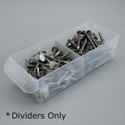 BIN BETTER (32-Pack) Small Drawer Dividers compatible with Craft Cabinet and Hardware Storage Organizers, (Dividers Only) Made of High-Strength Fiberglass, Easy to Label