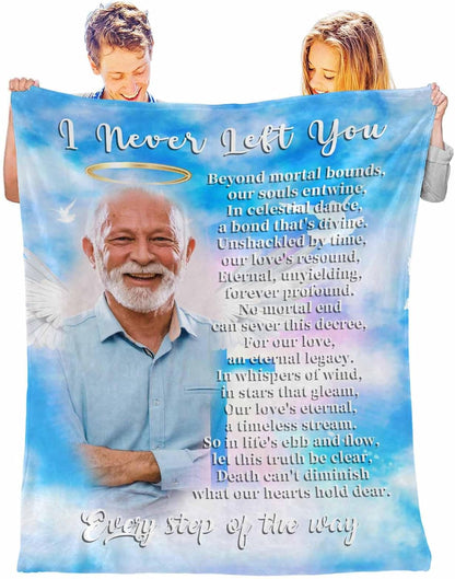 AOFUN Custom Memorial Blanket with Photos, Personalized Blanket in Loving Memory, Custom Picture Blankets for Loss