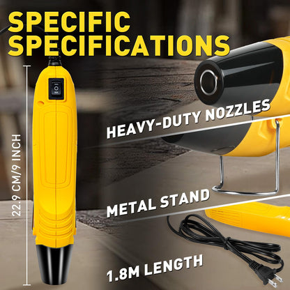 haisstronica Mini Heat Gun 350W+haisstronica 520PCS Marine Grade Heat Shrink Wire Connectors