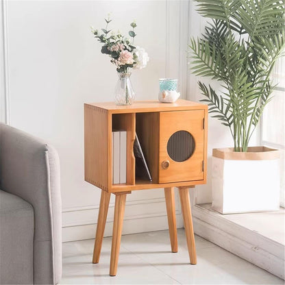 uP9sF2mD DVD Shelf Organizer Multi-functional Wooden Vinyl Record Cabinet CD Albums Storage Rack Bookcase CD Storage Rack