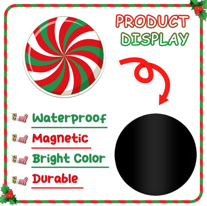 JULMELON 22 Pcs Christmas Candy Magnets, Refrigerator Car Magnets for Holiday DIY Decorations