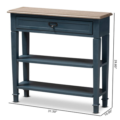 Baxton Studio Console Tables, One Size, Blue/Oak