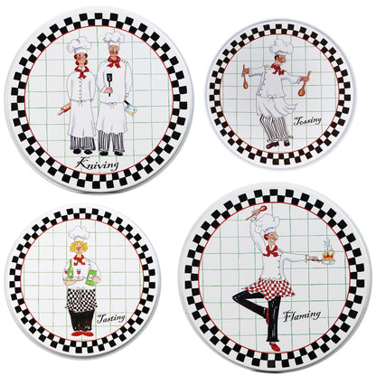 Reston Lloyd, Burner Covers For Electric Stovetop, Decorative Lightweight Tin Covers, Set of 4 (2-8 inch & 2-10 inch), Conceals Messy Drip Pans, Chef