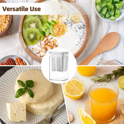 1800 ml Yogurt Strainer, Fine Mesh Greek Yogurt Strainer for Whey Separation, Homemade Cream Cheese Maker with Stainless Steel Fine Mesh Bag and Lid for Yogurt, Soybean Milk, Kefir, Juice