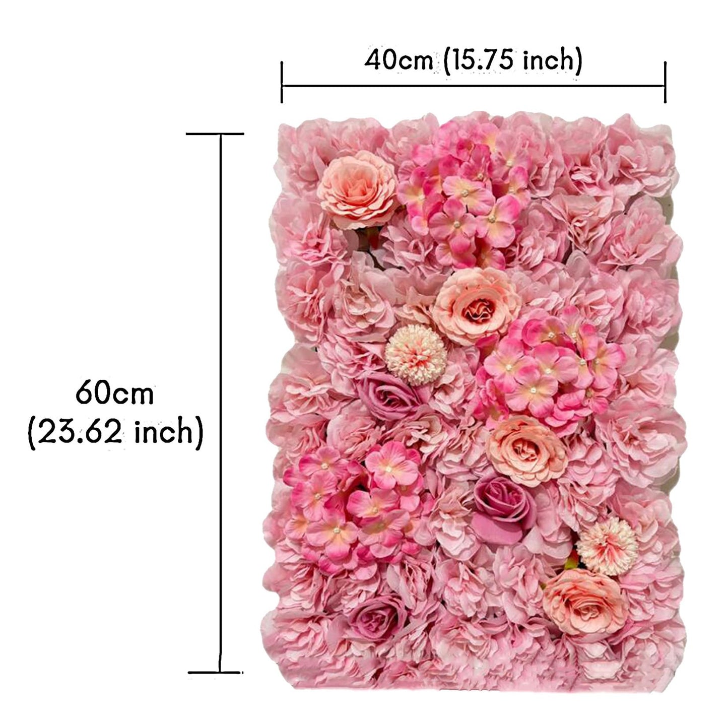 JIIPOREGJ Flower Panels Artificial Flowers Wall Screen Romantic Floral Backdrop Hedge Home Decor Wedding Party Background,8pcs