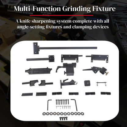 Pro Grind Sharpening System for 8" Grinders - Complete Kit with Quad Jig & Setup Blocks for Sharpening Lathe Tools, Chisels, Skews, Bowl & Spindle Gouges Mixizap